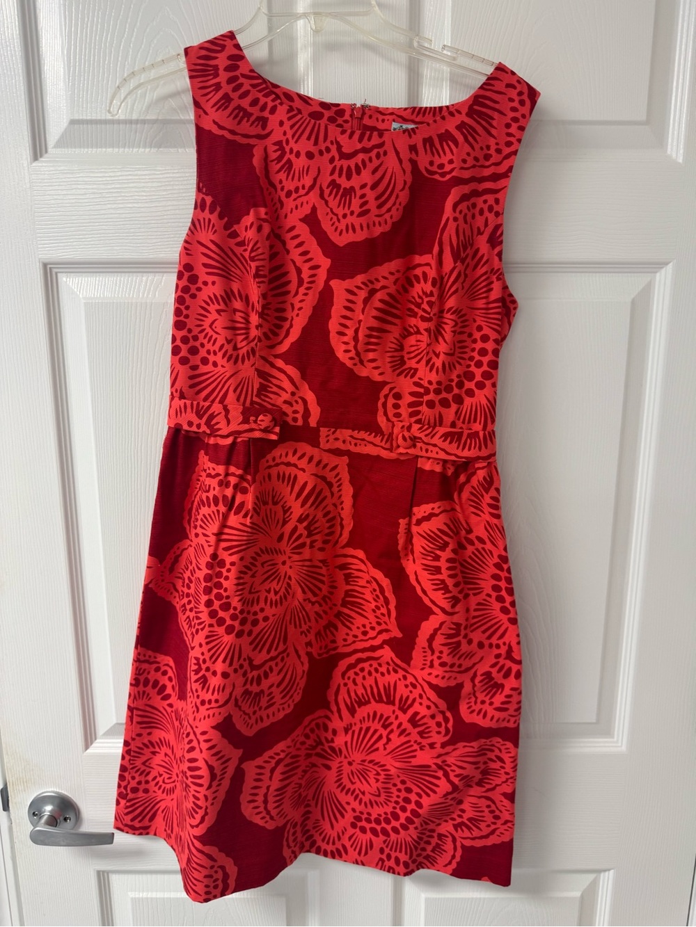 Tabitha Red and Coral Floral Sleeveless Mini Dress